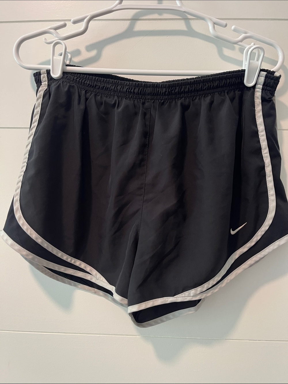 Nike Women’s Black Athletic Shorts with White Trim